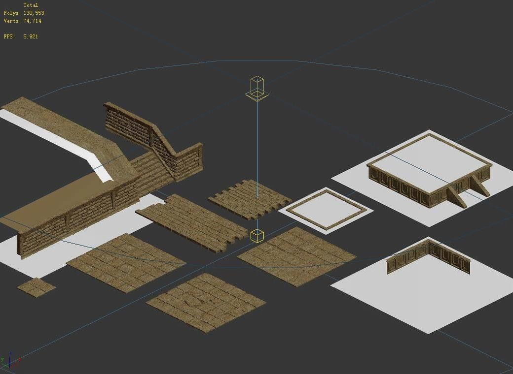 Desert Palace - Ground - Floor Tile 01 3D model_3