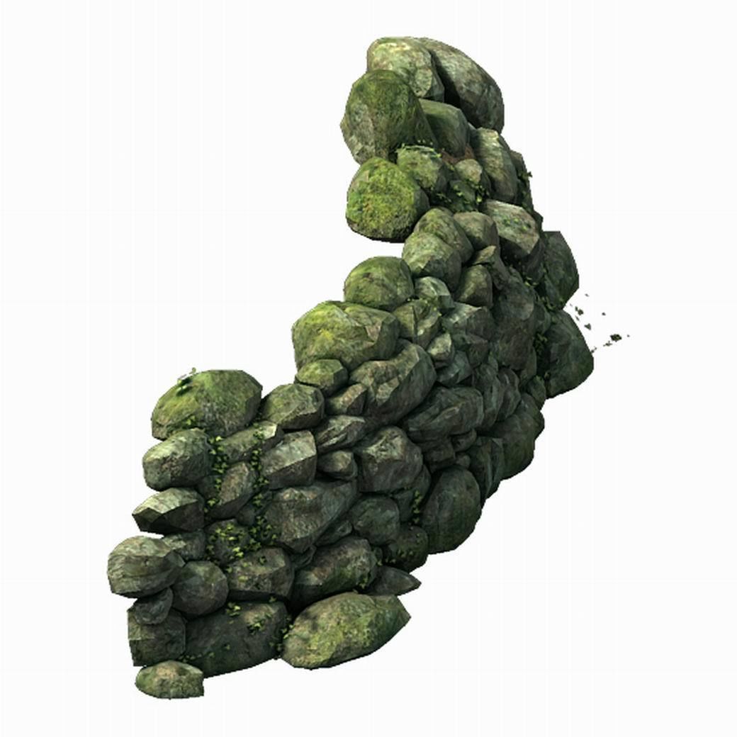 Mountain - moss - rocks 12 3D model_2