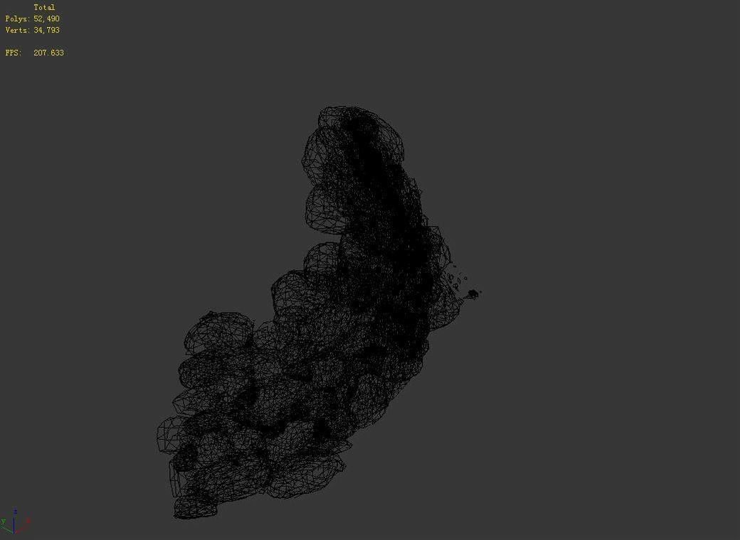 Mountain - moss - rocks 12 3D model_5