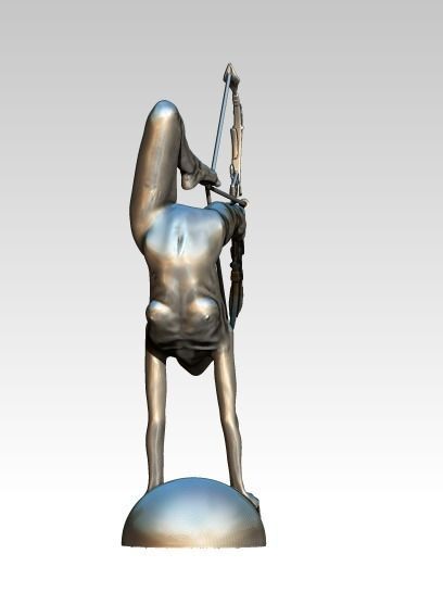 archer warrior girl woman   flexible gymnast   3D print model_2