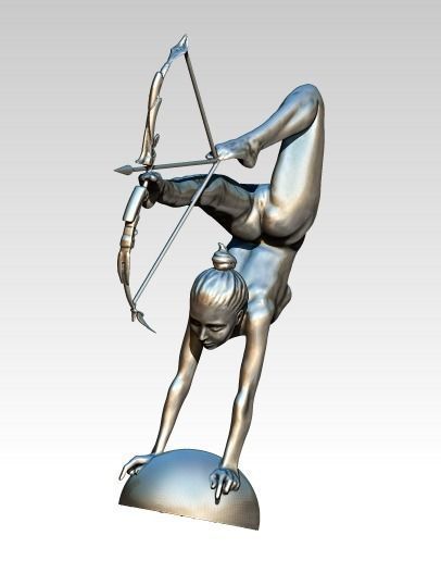 archer warrior girl woman   flexible gymnast   3D print model_3