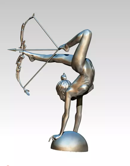 archer warrior girl woman   flexible gymnast   3D print model_0