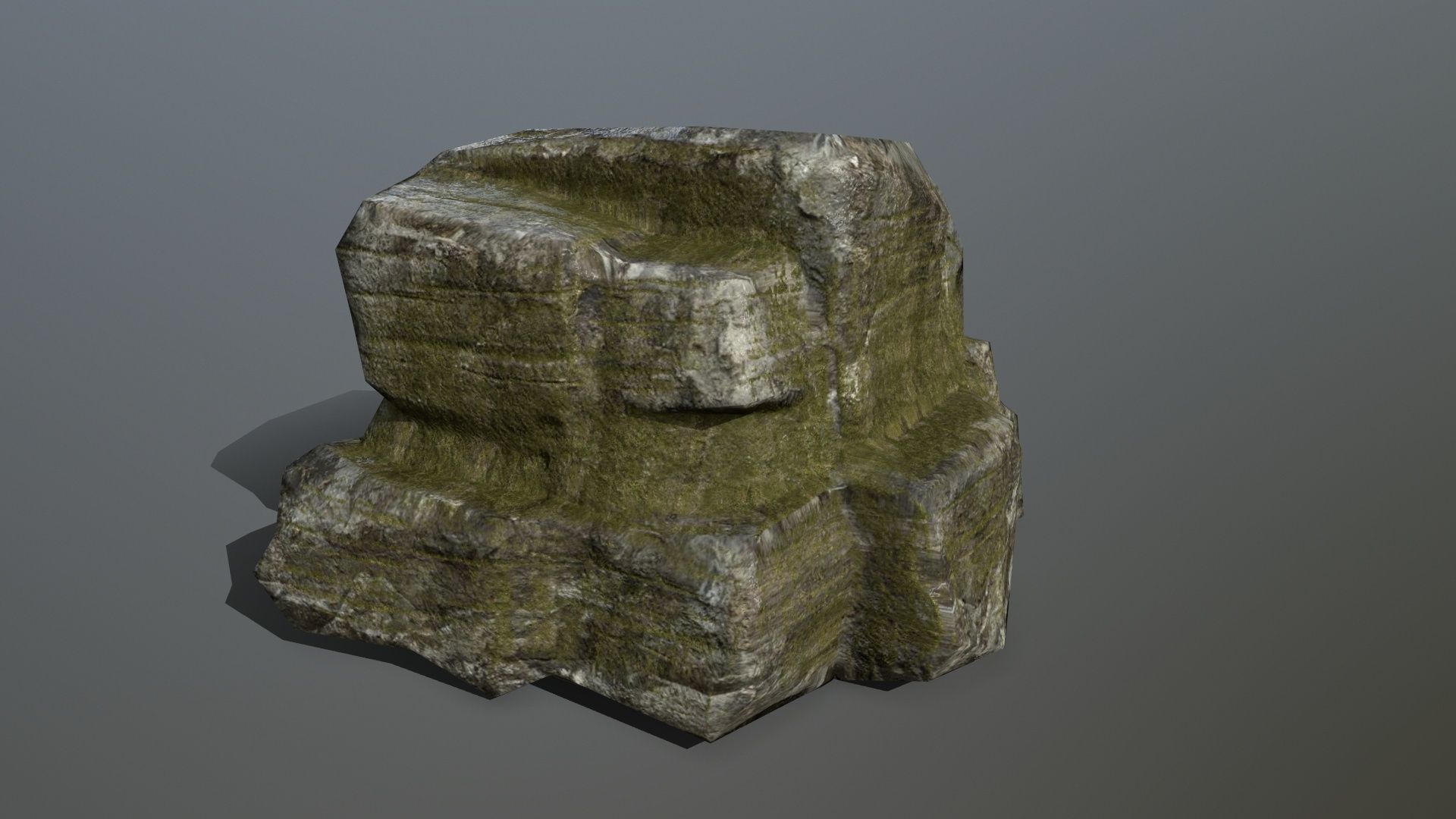 Rock Set Low-poly 3D model_10