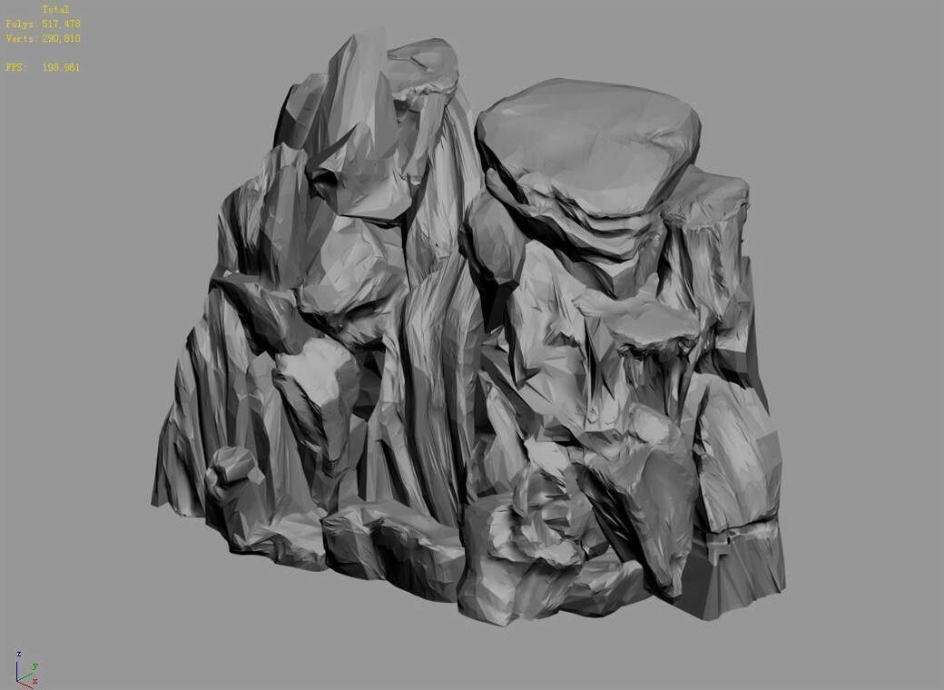 Mountain - Stone 311 3D model_4