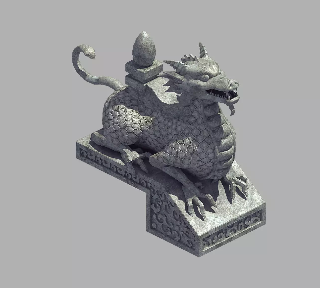 Mountain Stone Sculpture - Animal Stealth 02 3D model_0