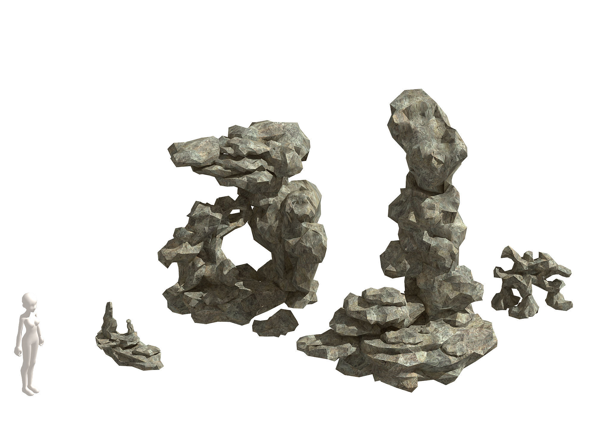 Mountain Stone - Garden - Rockery 32 3D model_1