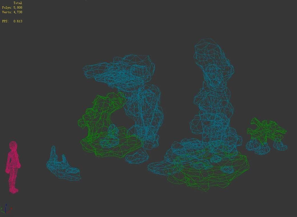 Mountain Stone - Garden - Rockery 32 3D model_2