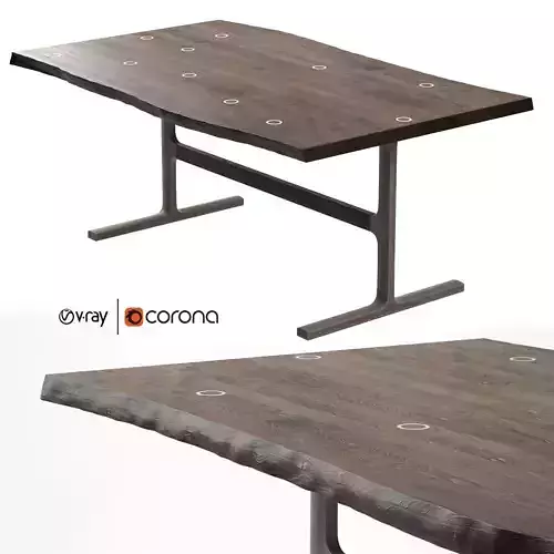 BRONZE SHAKER TABLE by Jeff Martin Joinery 3D model