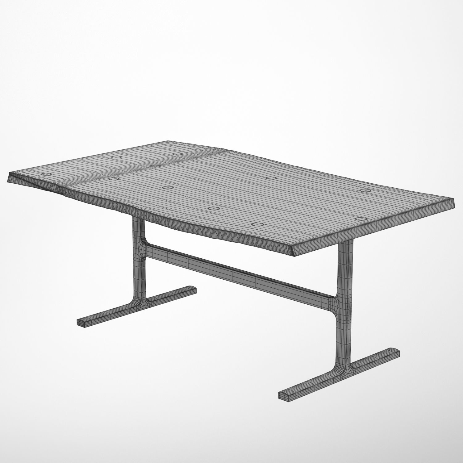 BRONZE SHAKER TABLE by Jeff Martin Joinery 3D model_7