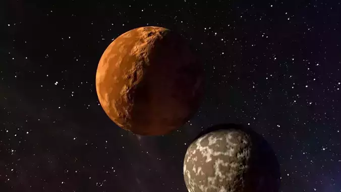 Two Planet Colliding Animation