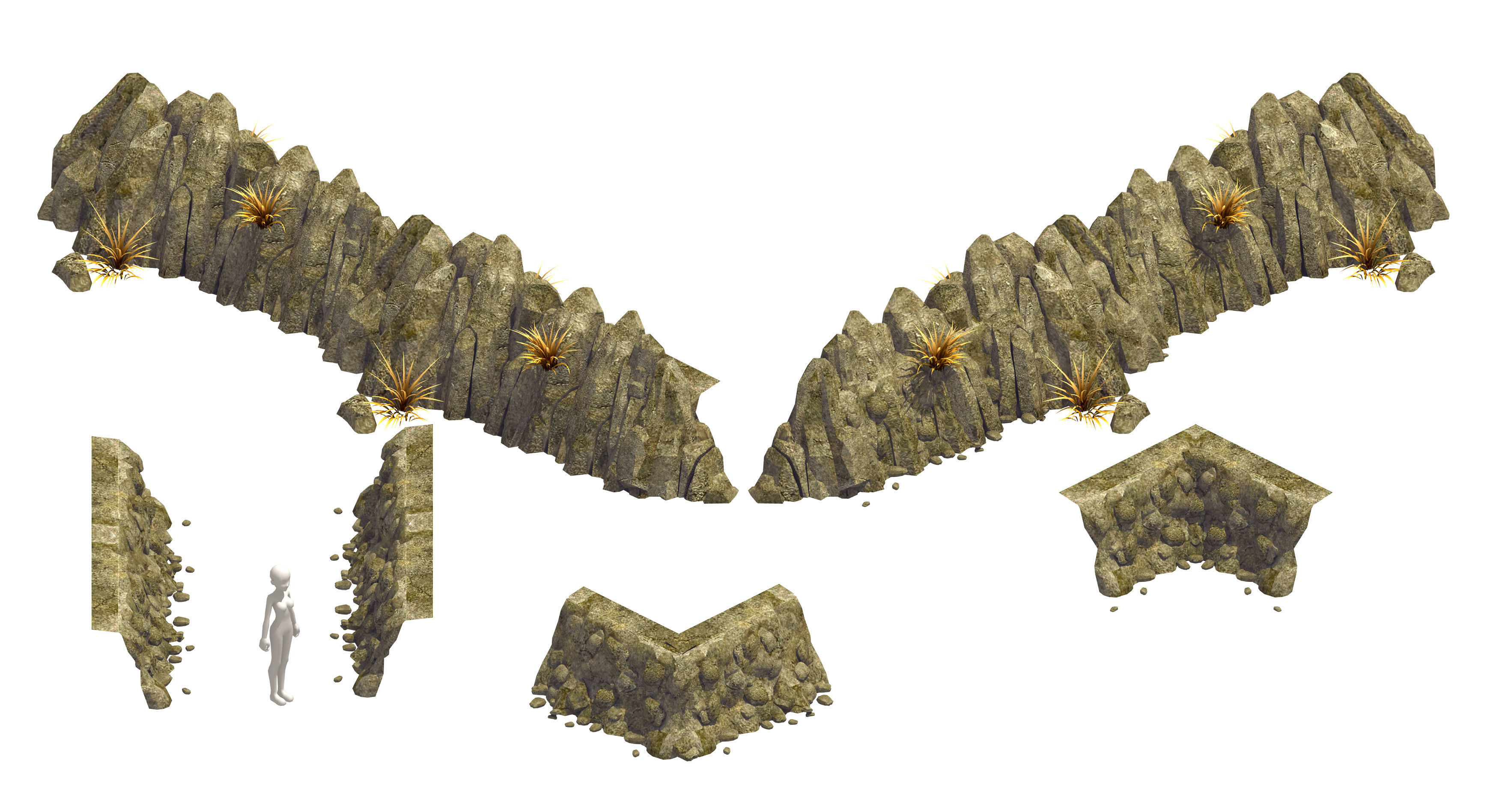 Mountain slope - fault 33 3D model_1