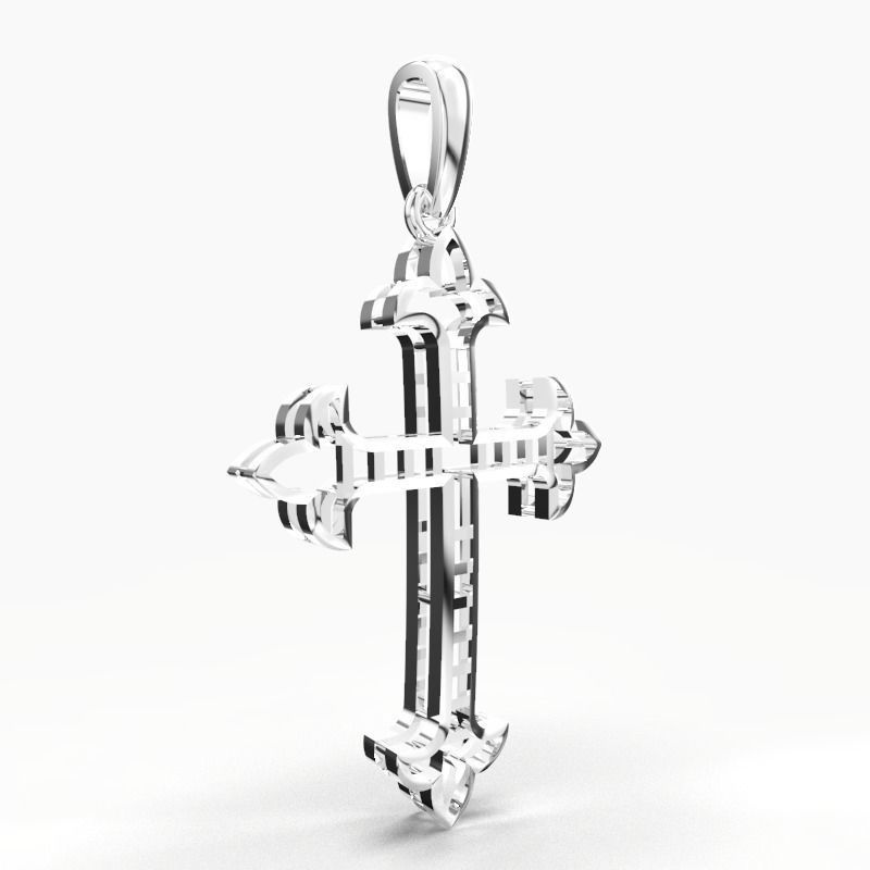 JESUS CROSS GOLD PENDANT 3D print model_10