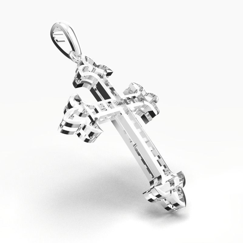 JESUS CROSS GOLD PENDANT 3D print model_9