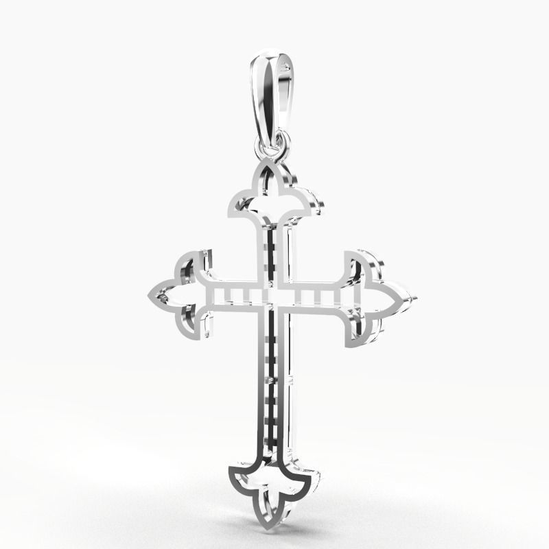 JESUS CROSS GOLD PENDANT 3D print model_8