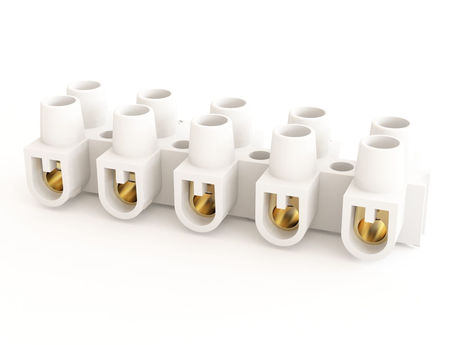 Electrical terminal block 02 3D model CGTrader