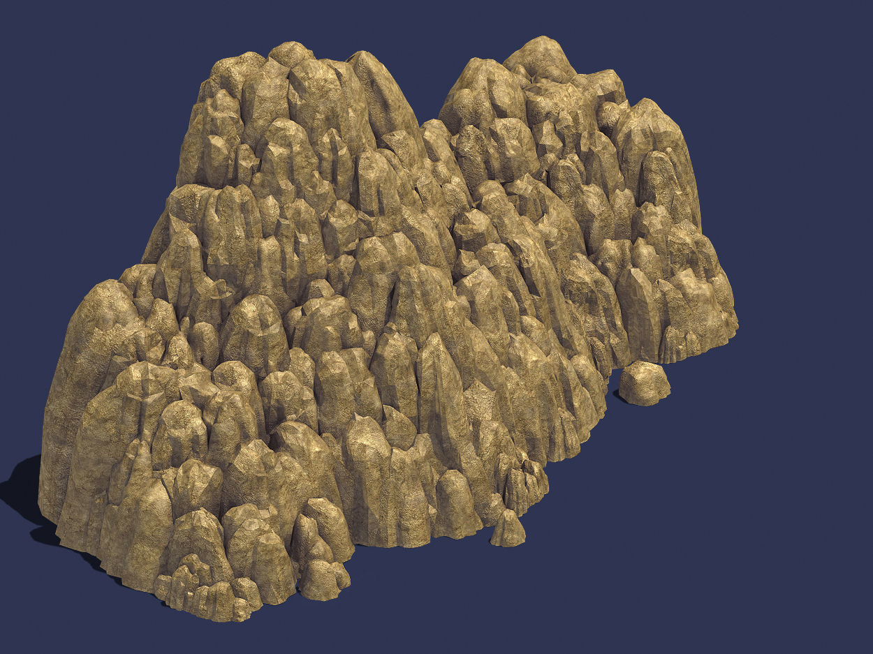 Mountain - Stone - Rock Wall 09 3D model_1