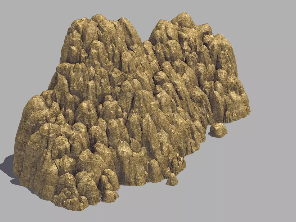 Mountain - Stone - Rock Wall 09 3D model_0