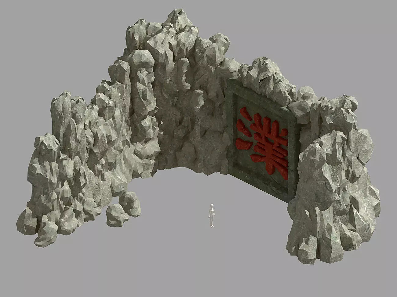 Mountain text - Sculpture 20 3D model_0