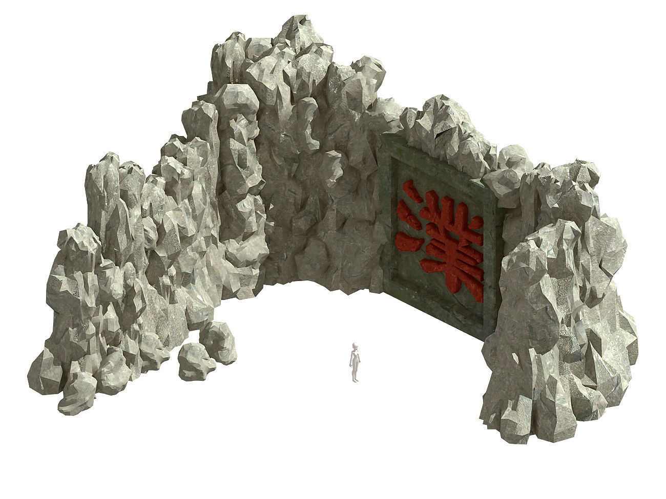 Mountain text - Sculpture 20 3D model_1