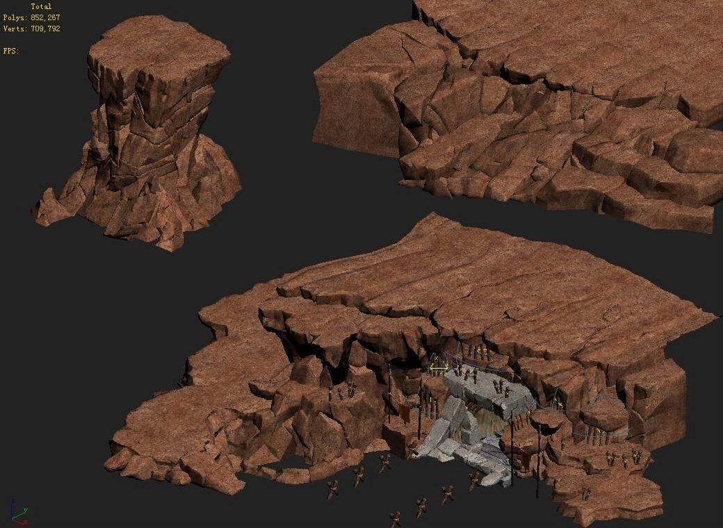 Mountain - Cliff - Entrance 01 3D model_3