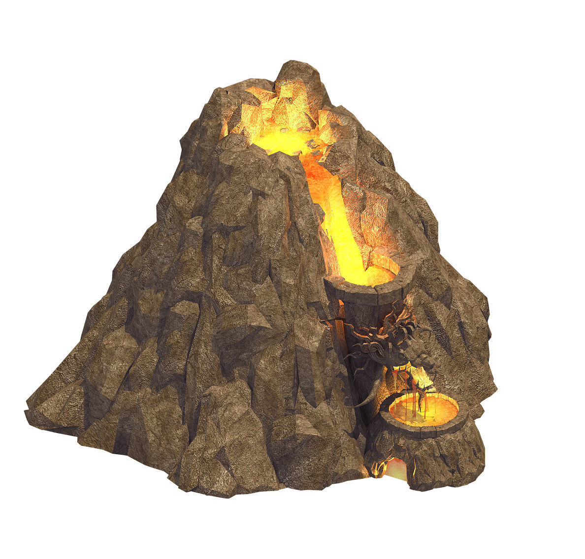 Mountain - Magma - Volcano 06 3D model_1
