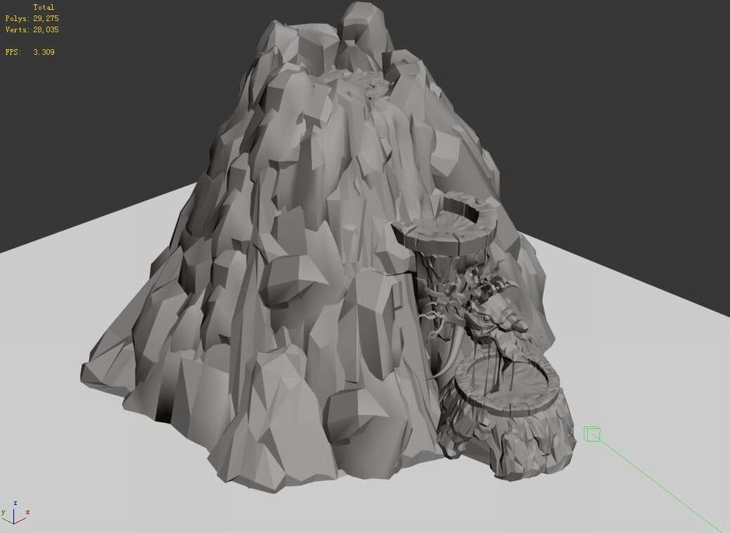 Mountain - Magma - Volcano 06 3D model_3