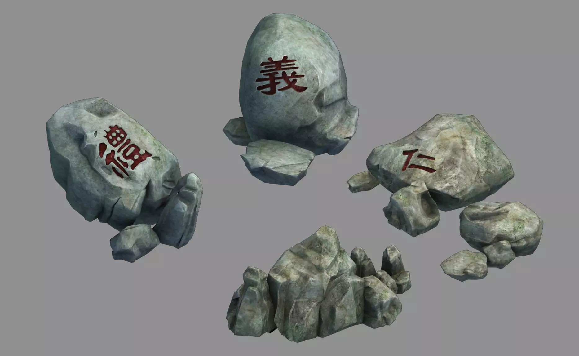 Mountain Wild - Lettering Stone 02 3D model_0