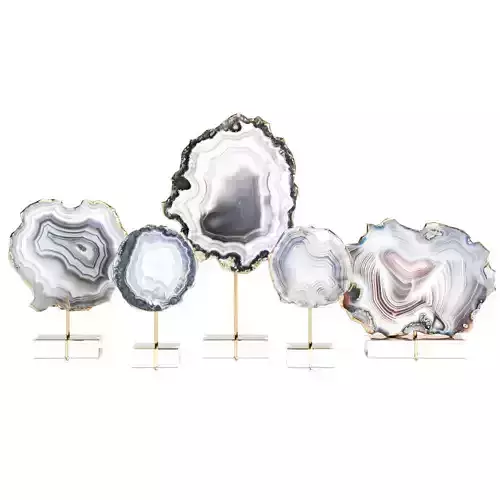 Decorative set of agate slices 3D model