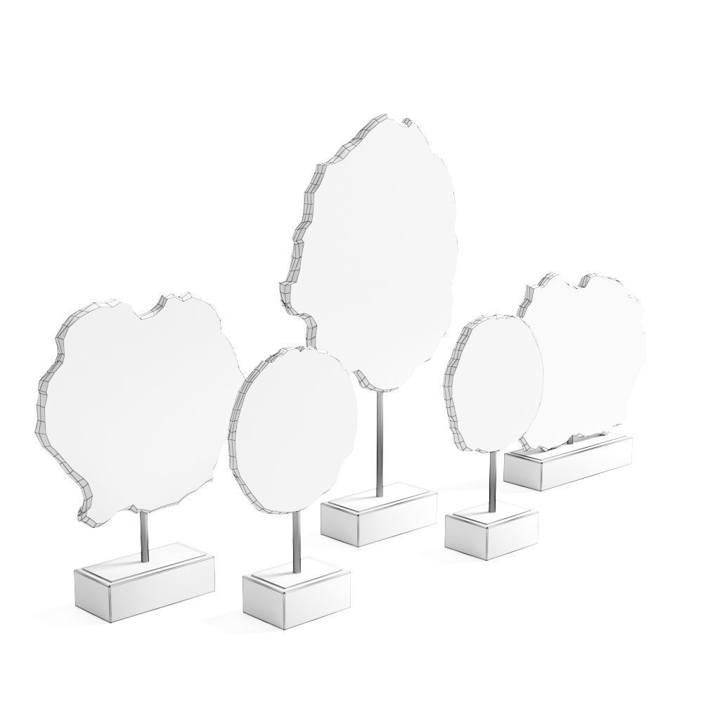 Decorative set of agate slices 3D model_2