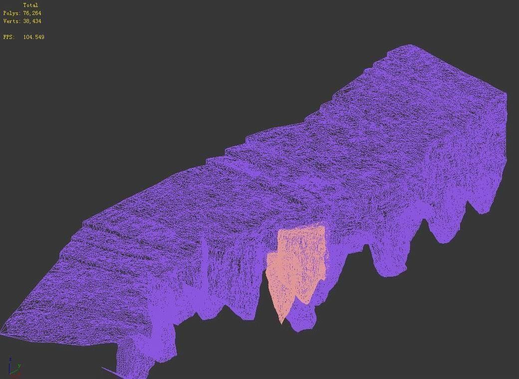 One hundred thousand mountains - stone staircase 3D model_3