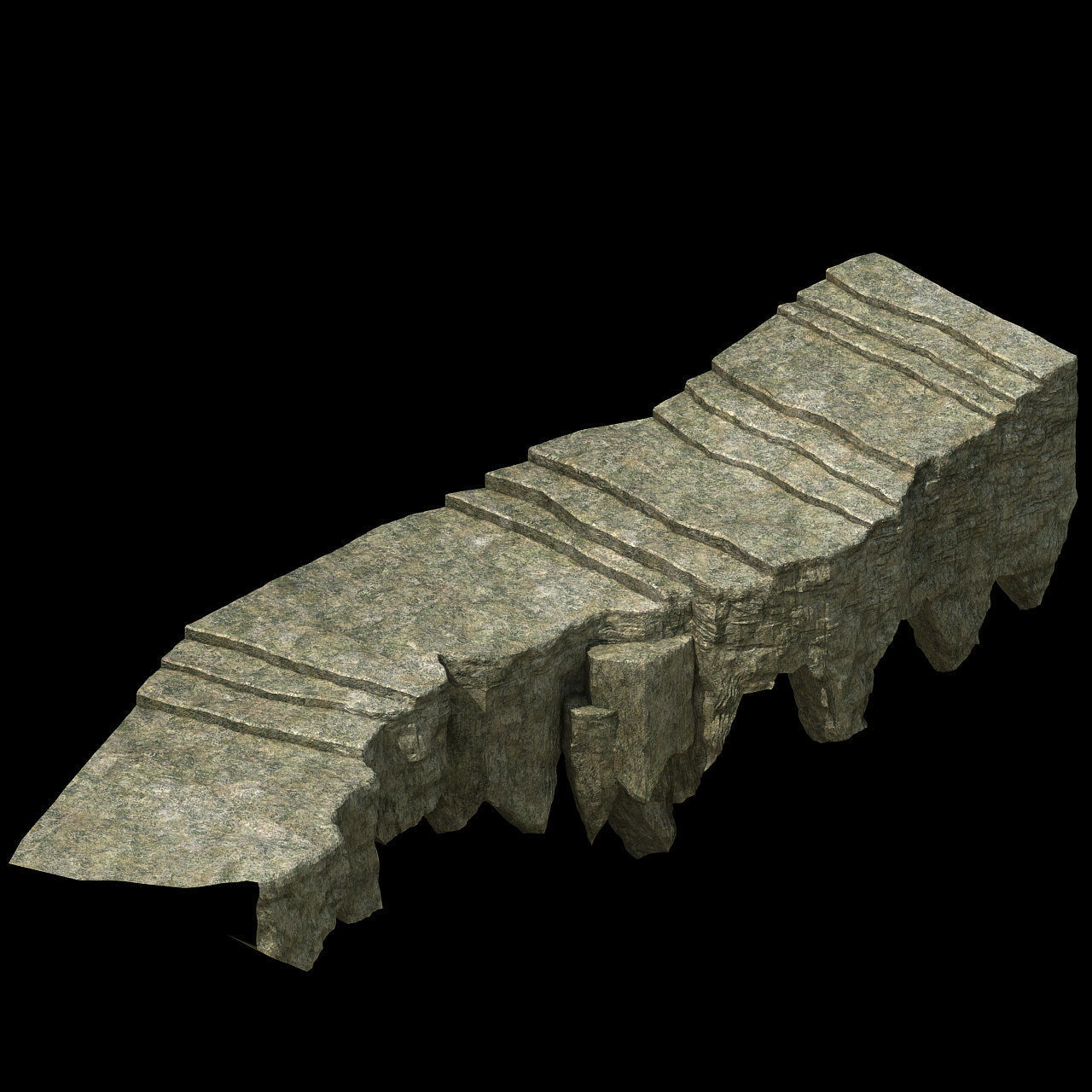 One hundred thousand mountains - stone staircase 3D model_1