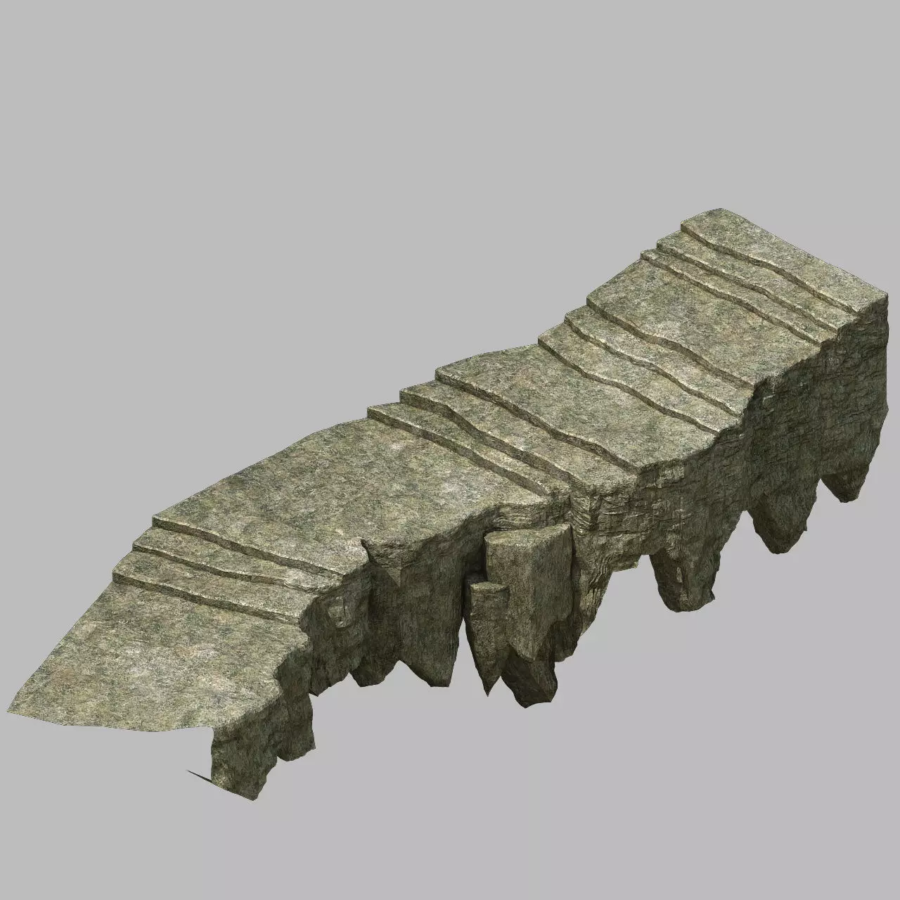 One hundred thousand mountains - stone staircase 3D model_0