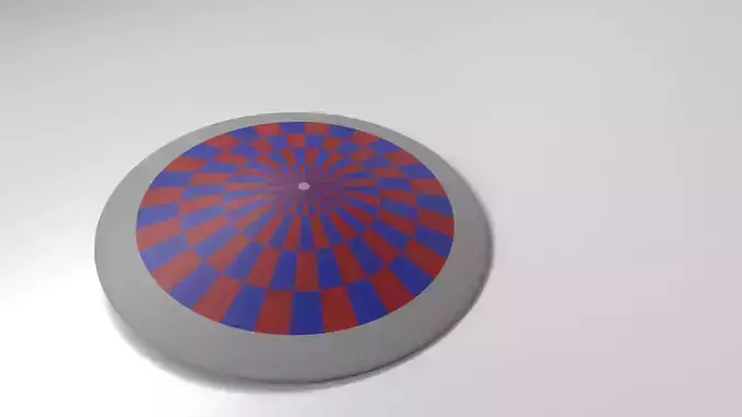 Blue Red Shield 3D model