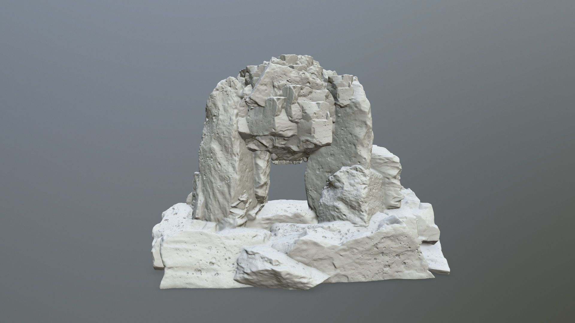 skull cave 3D print model_5