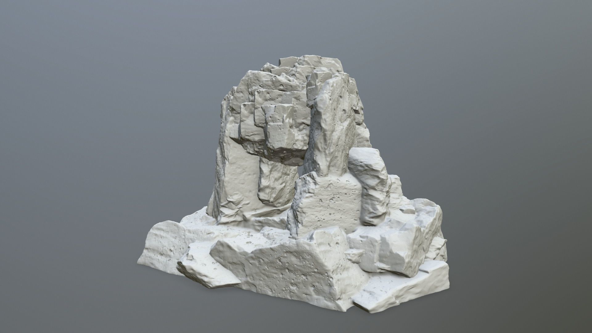 skull cave 3D print model_4