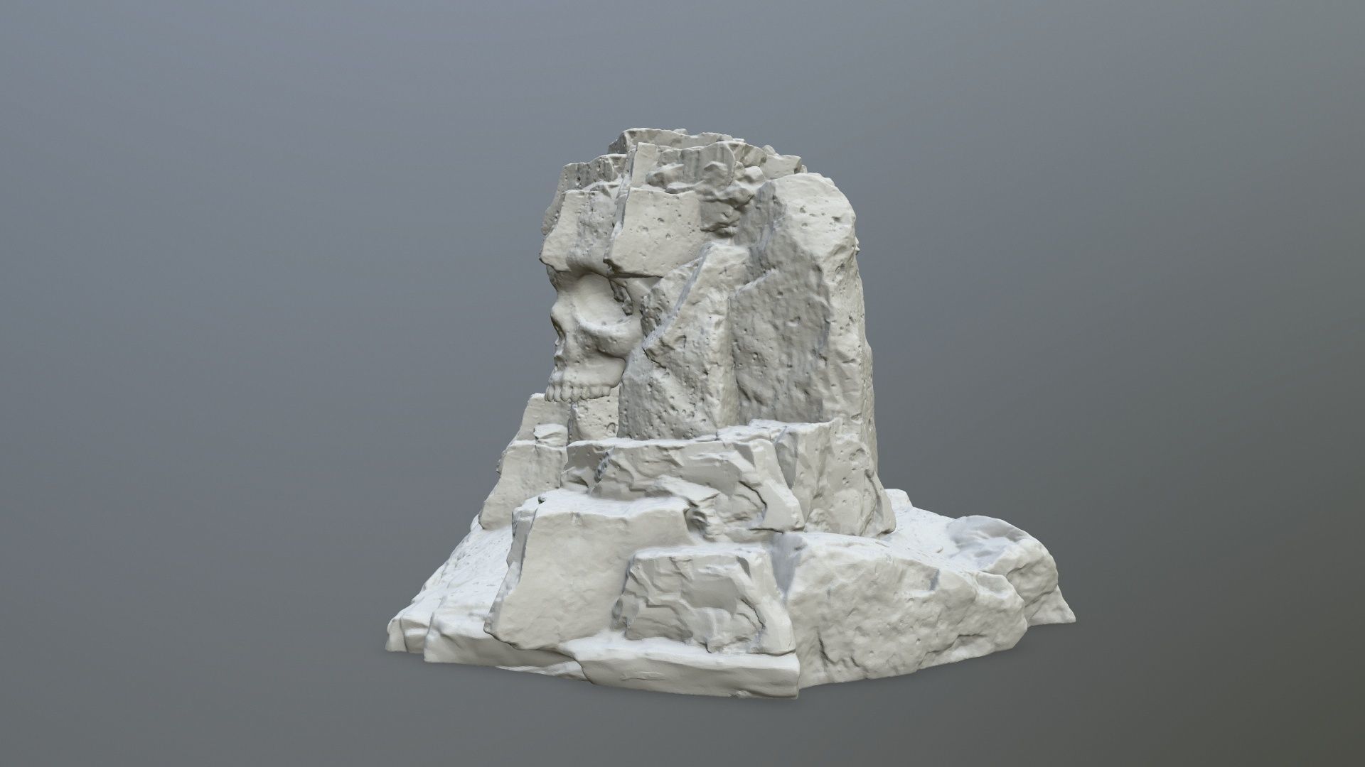 skull cave 3D print model_8