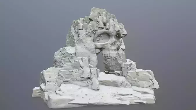 skull cave 3D print model