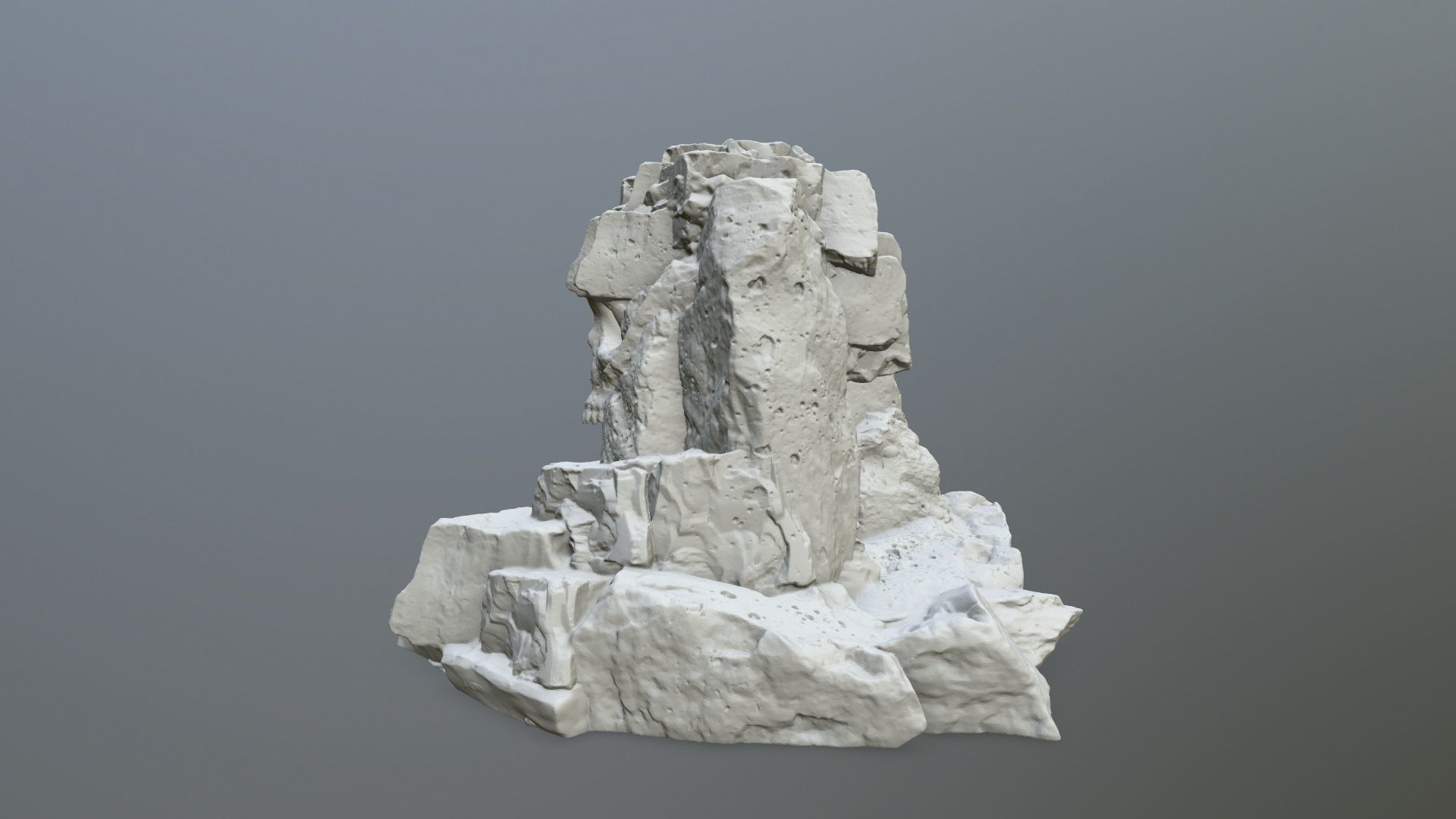 skull cave 3D print model_7