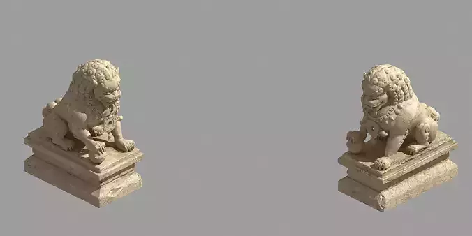 Stone Carving - Stone Lion 63