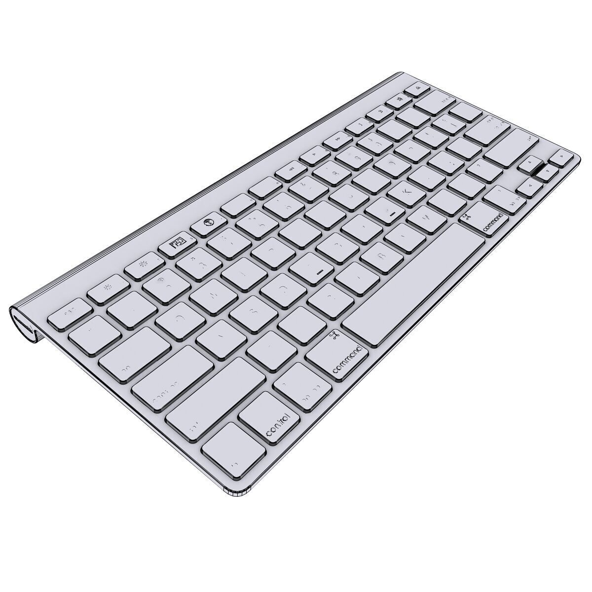 Apple Wireless Keyboard 3D model_6