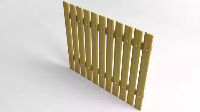 Fence Wooden 2 3D model