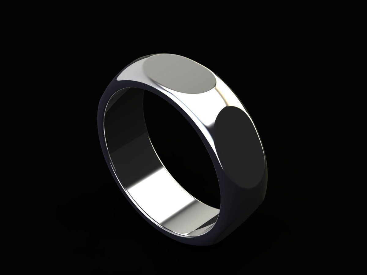 Men Band Rings in Us Size 3D print model_1