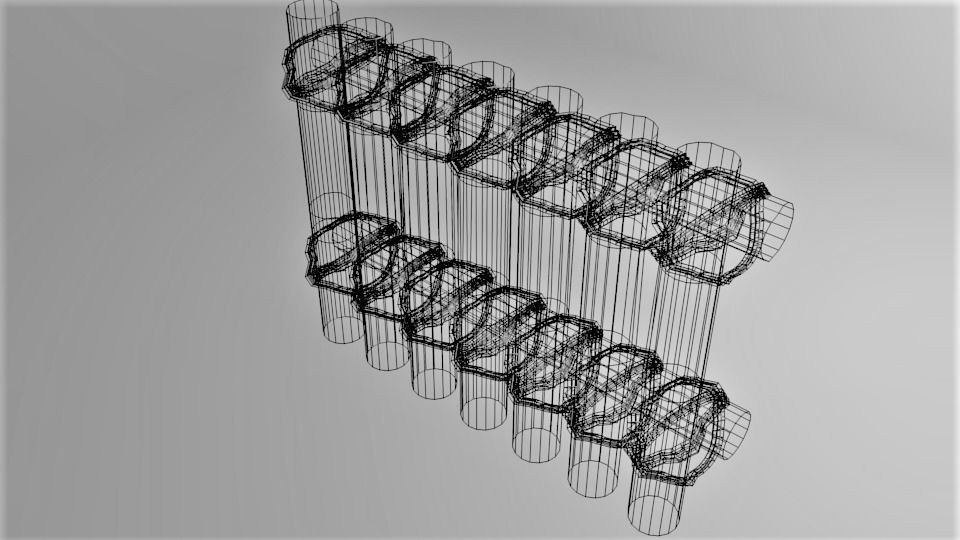 Fence Wooden 7 3D model_5