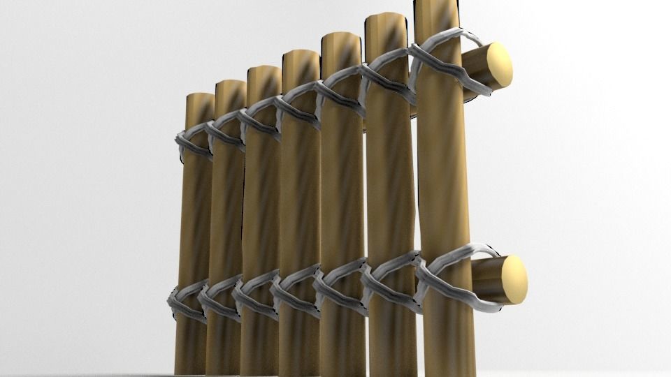 Fence Wooden 7 3D model_3
