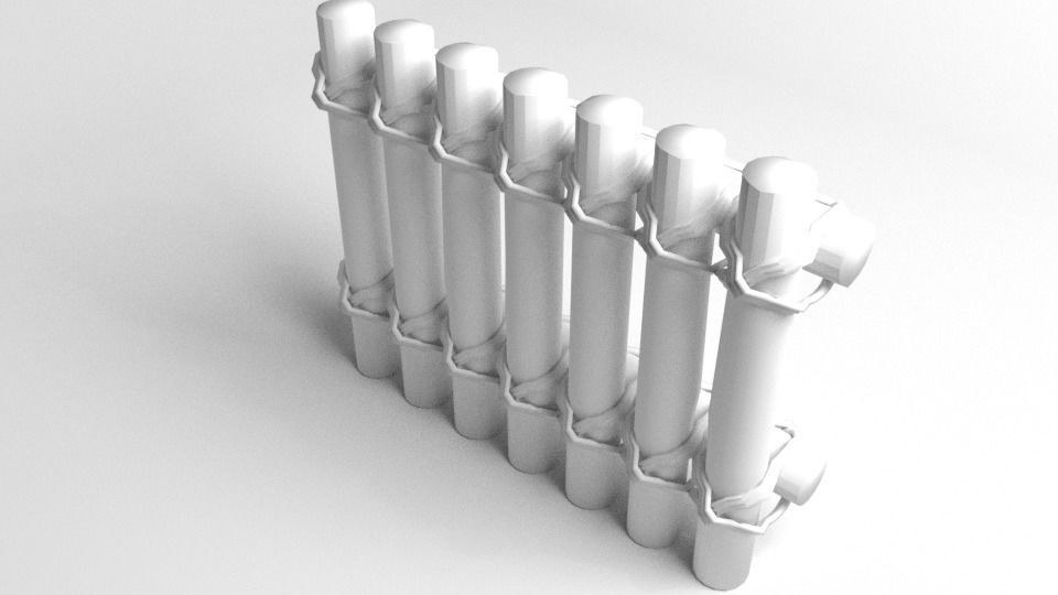 Fence Wooden 7 3D model_4