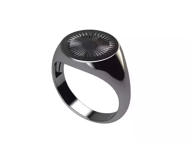 Solar Signet Rings in Us Size