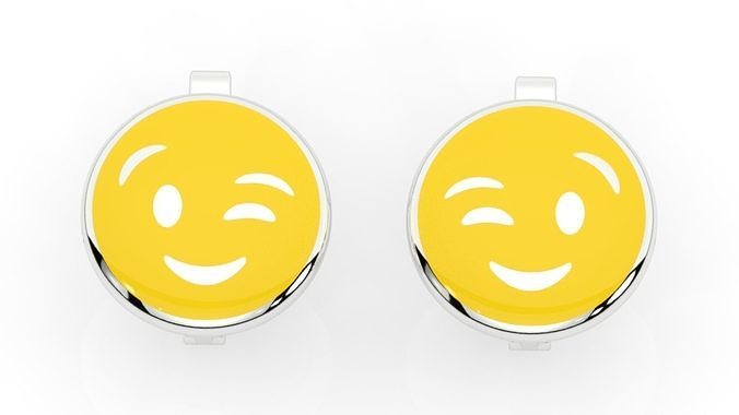childrens earrings smile  3D print model