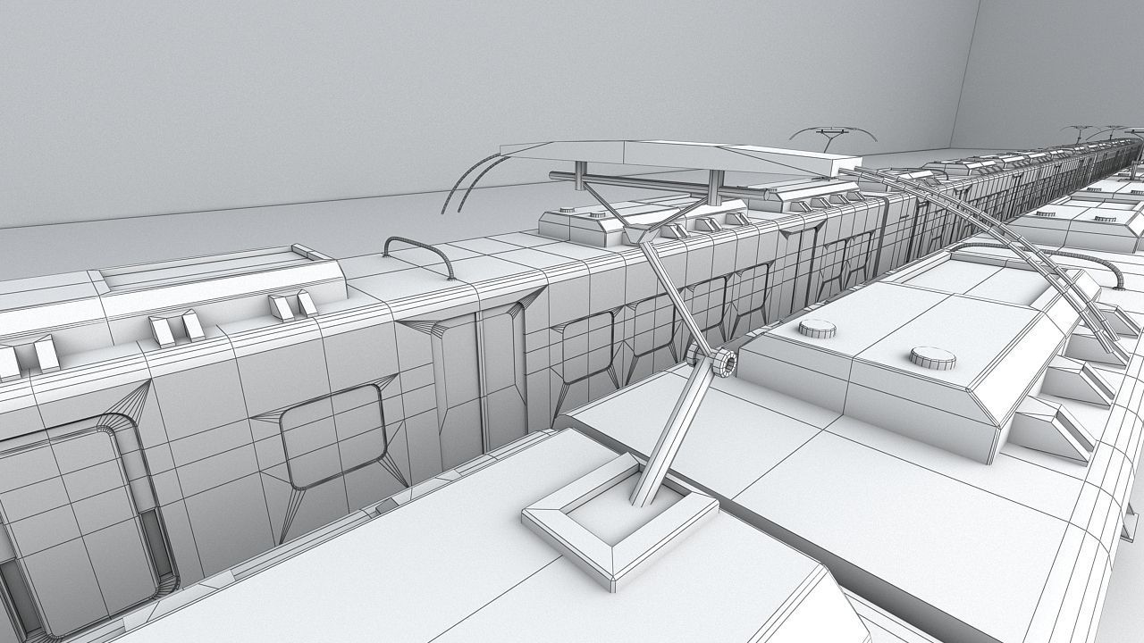 Russian train from RZD company LASTOCHKA Swallow 3D model_3
