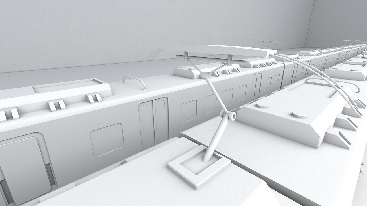 Russian train from RZD company LASTOCHKA Swallow 3D model_5