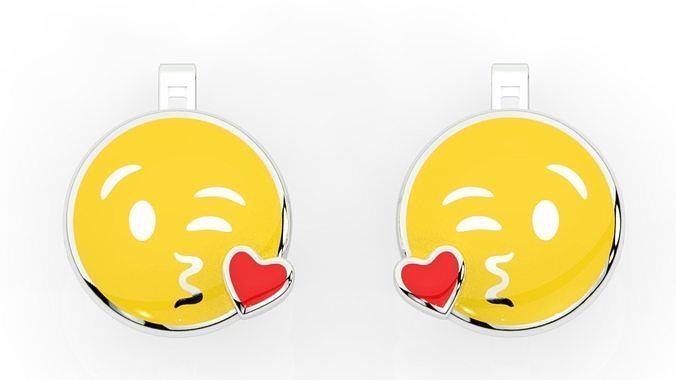childrens earrings smile  3D print model